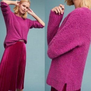 SLEEPING ON SNOW Anthropologie Lavinia Textured Fleece Pullover S